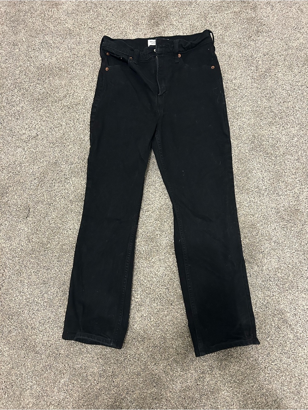 Abercrombie Ankle Straight No Fade Black Jean
